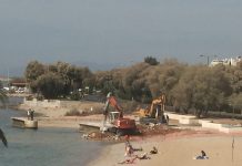 “Πήραν μπρος” τα έργα για την ανάπλαση της ελεύθερης παραλίας στη Βούλα