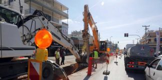 Έργα υποδομής σε εξέλιξη στη Γούναρη στη Γλυφάδα. Κυκλοφοριακές ρυθμίσεις
