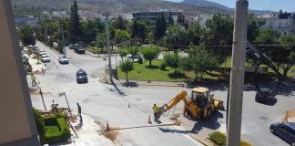 Ξεκίνησε η κατασκευή κόμβου με φανάρια στην πλατεία Ανεξαρτησίας στο Ελληνικό.