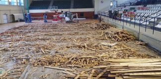 Φωτό από την εκ βάθρων ανακαίνιση του ΔΑΚ -“Μάκης Λιούγκας” στη Γλυφάδα.