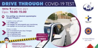 Δωρεάν Rapid tests, μέσα από το αυτοκίνητο, στις 9 Μαρτίου 2021 στο Π. Φάληρο