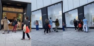 Έπεσε ξύλο έξω από γνωστό κατάστημα ρούχων στην Γλυφάδα.