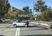 Θύμα μια γυναίκα από μετωπική σύγκρουση 3 ΙΧ στη Λεωφόρο Σουνίου