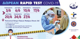 Δωρεάν rapid test όλο τον Ιούνιο στο Π. Φάληρο Δωρεάν rapid test όλο τον Ιούνιο στο Π. Φάληρο