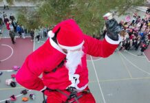 “Προσγείωση” στη Καλλιθέα για τον Άγιο Βασίλη (video)